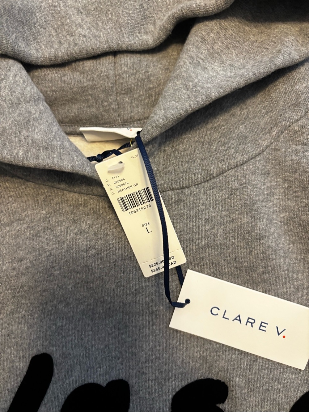 Clare V. “Blase” Le Boxy Hoodie Size Large NWT - Picture 2 of 5